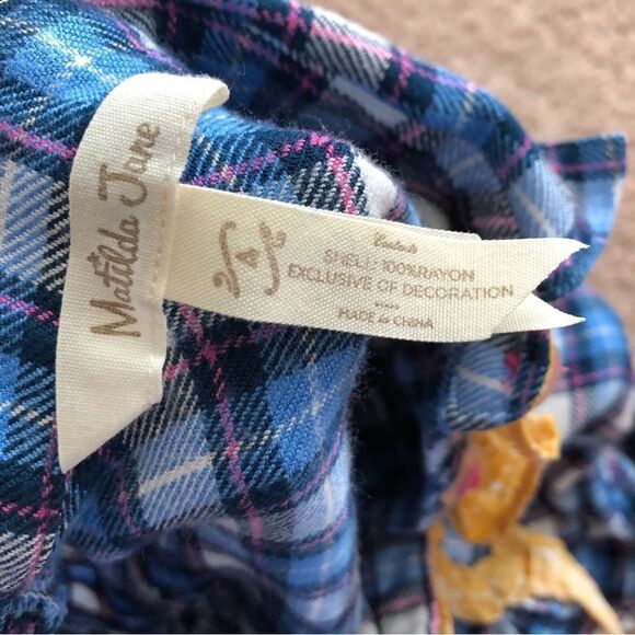 Matilda Jane Plaid Tunic Top Girls 4 Blue - Picture 5 of 9